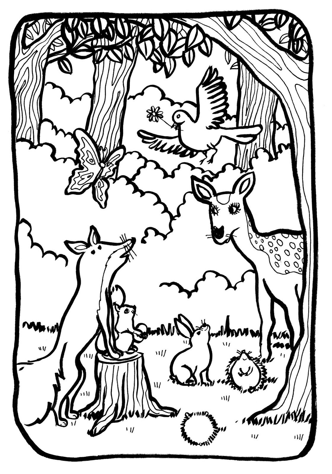 coloriage foret