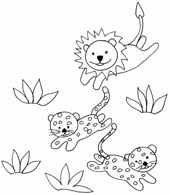 dessin a colorier guepard maternelle