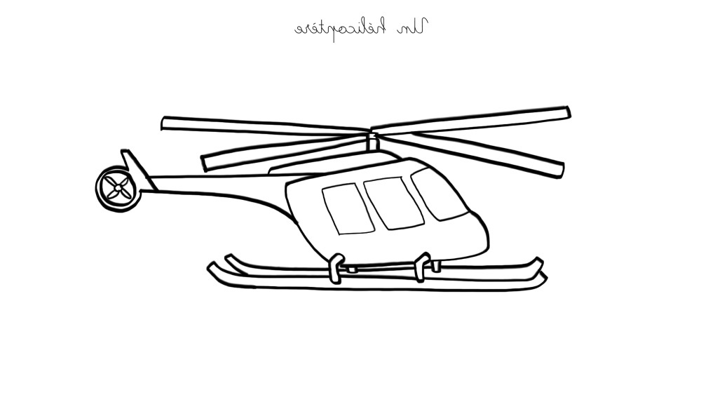 coloriage a imprimer un helicoptere
