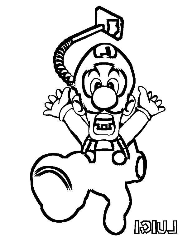 baby luigi learn to jump coloring pages 2