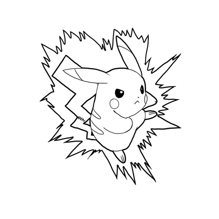 coloriage a dessiner pikachu imprimer