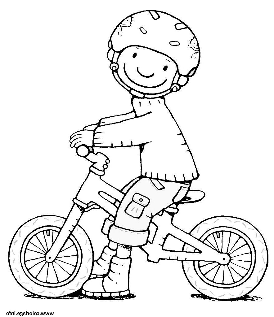 sport byciclette coloriage