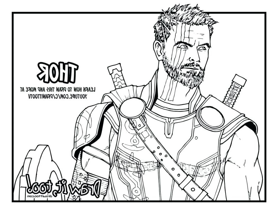 avengers thor coloring pages
