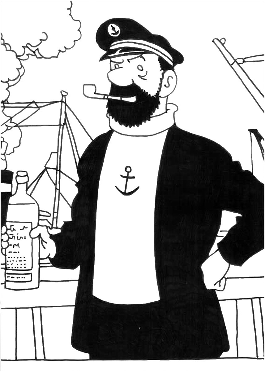 the adventures of tintin coloring pages
