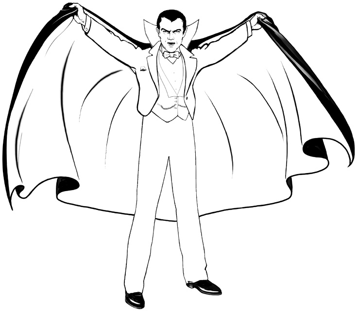 halloween dracula coloring pages