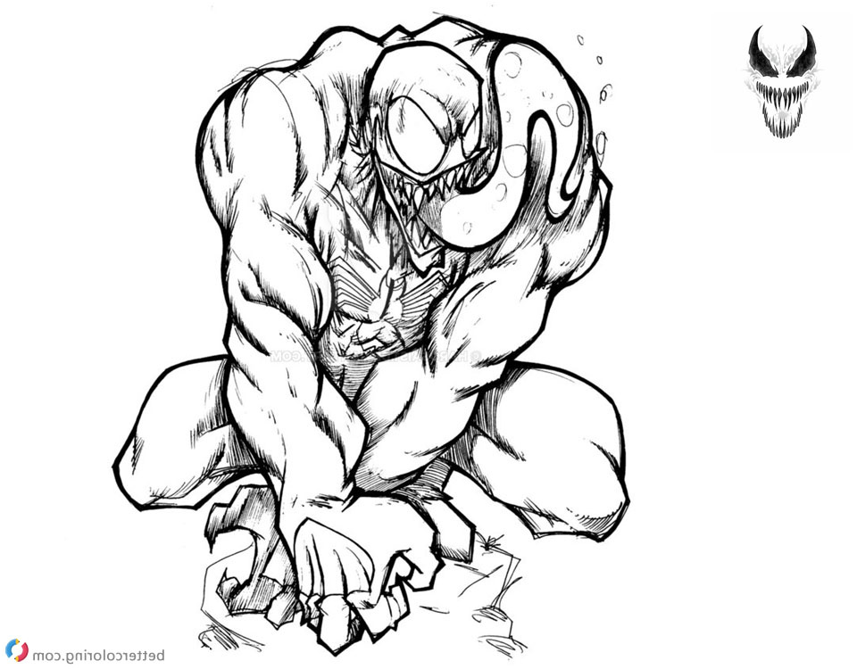 venom coloring pages awesome picture by harosais1