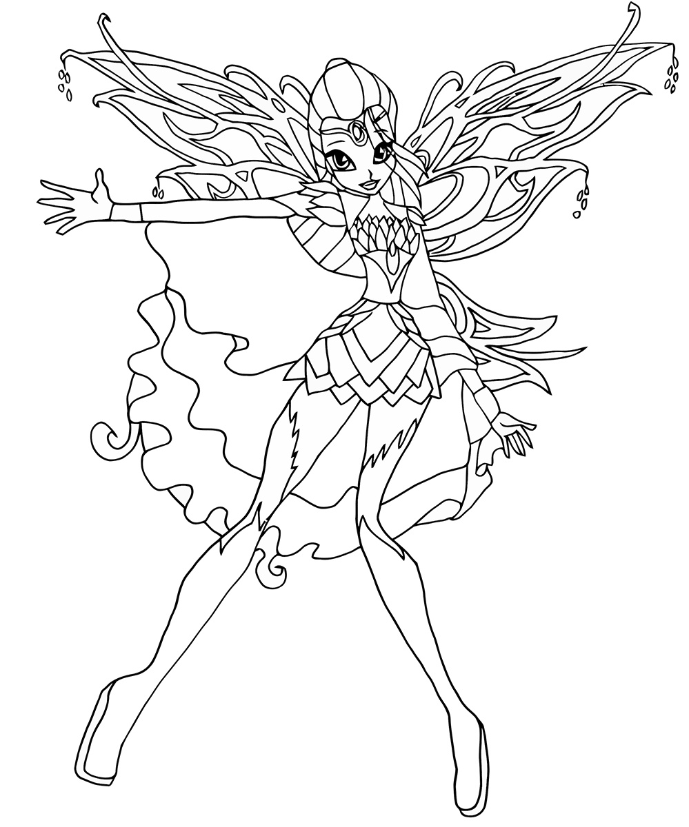 winx club bloomix coloring pages