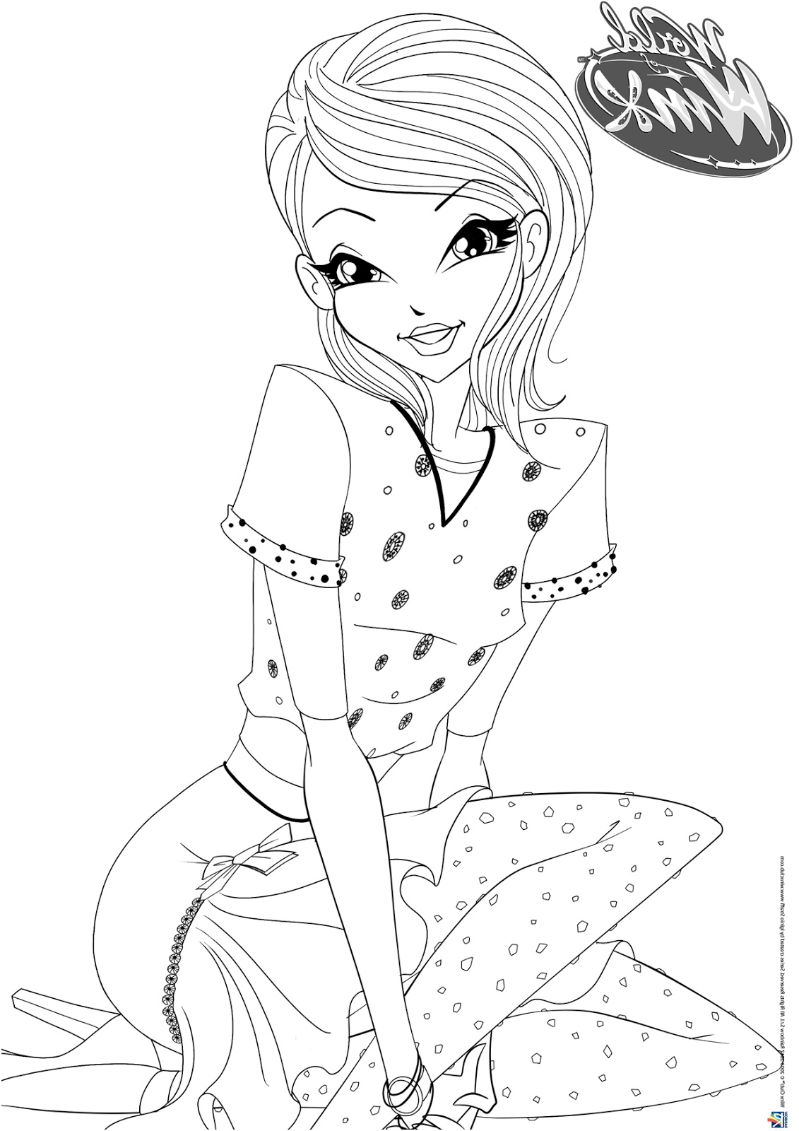 world of winx coloring pages casual