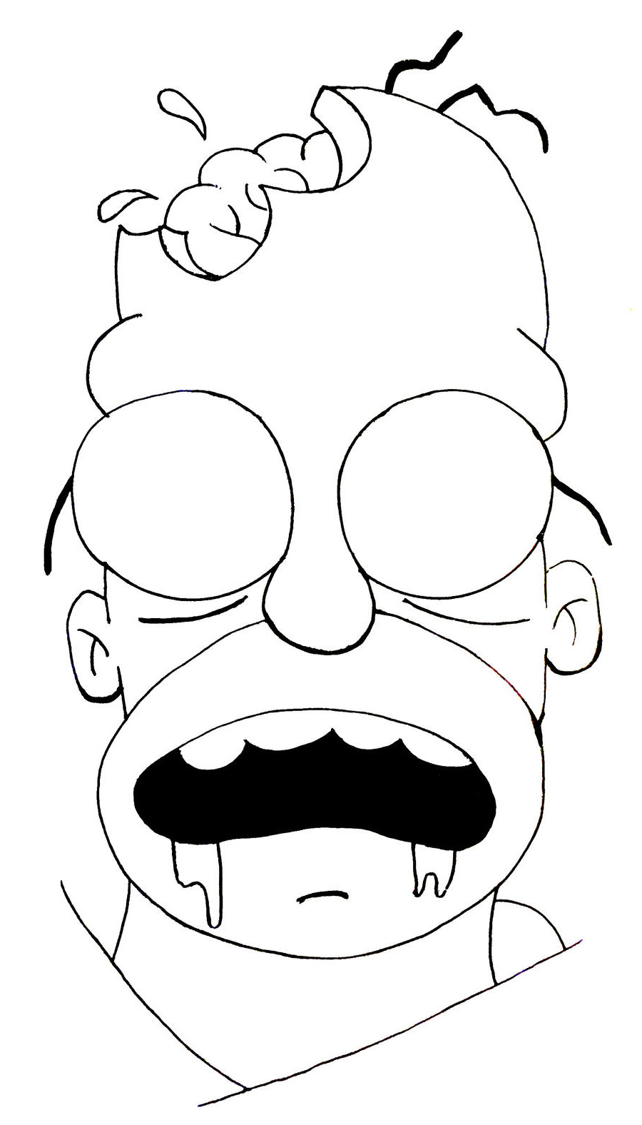 Zombie Homer Outline