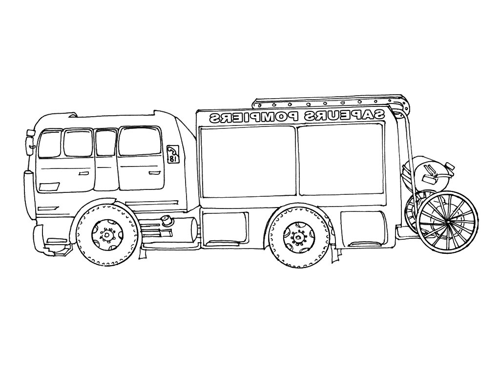 image camion pompier dessin