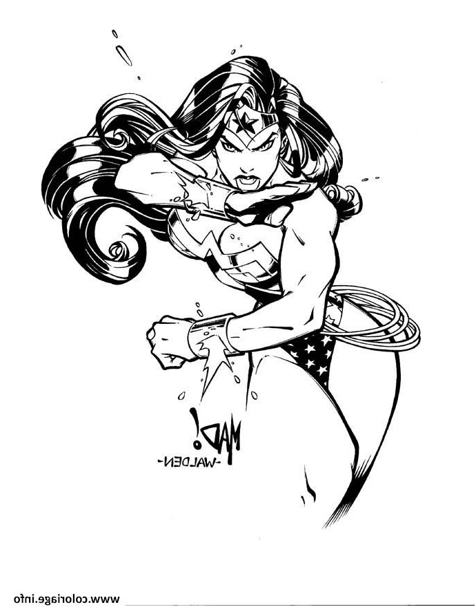 wonder woman inks by waldenwong coloriage