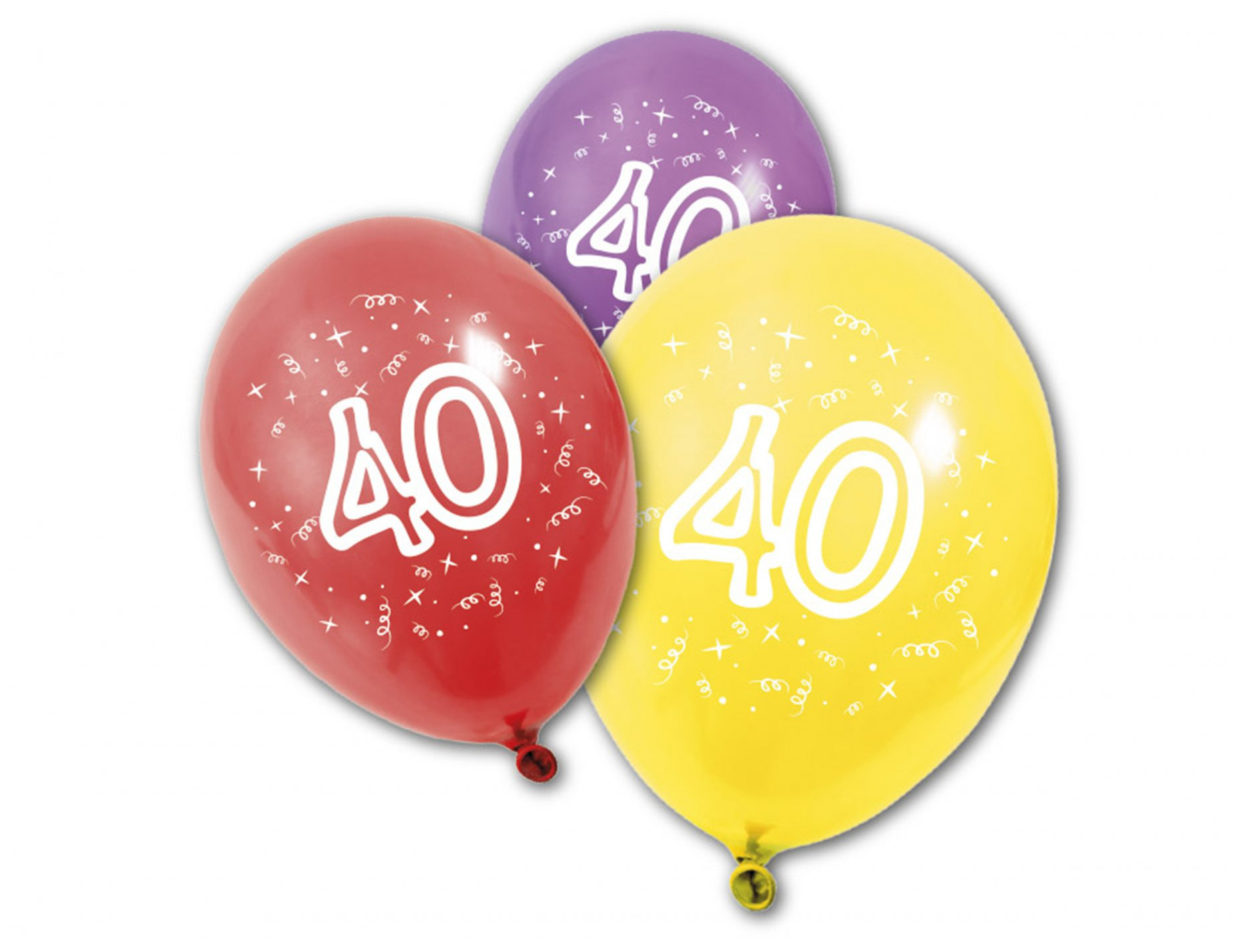 p 8 ballons imprime 40 ans coloris assortis 31 x 22 cm type=product