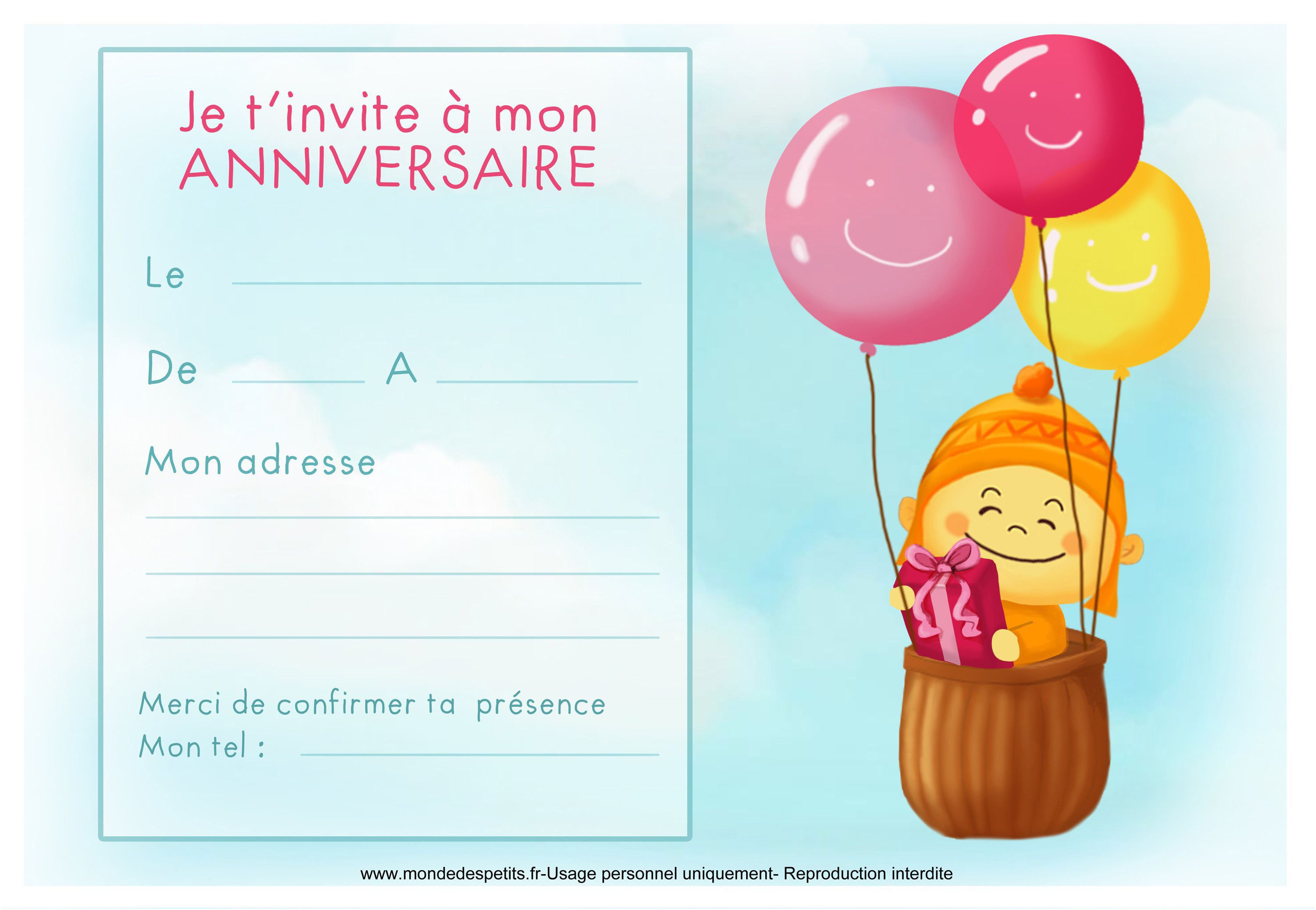 carte invitation anniversaire gratuite imprimer pour 70 ans