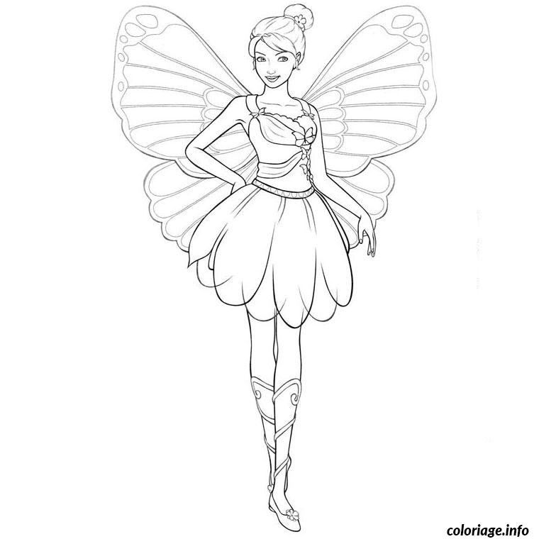 barbie mariposa coloriage 186