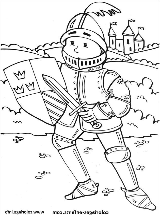 chevalier pour enfant coloriage
