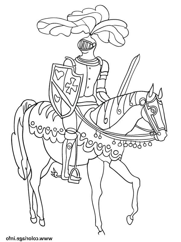 chevalier tres fort coloriage