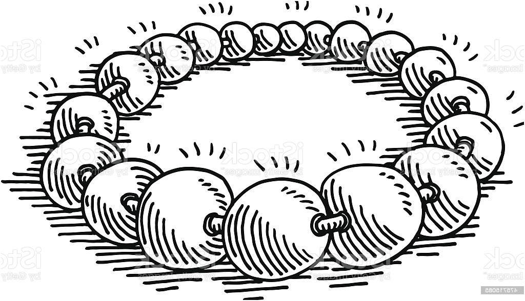 dessin de collier de perles