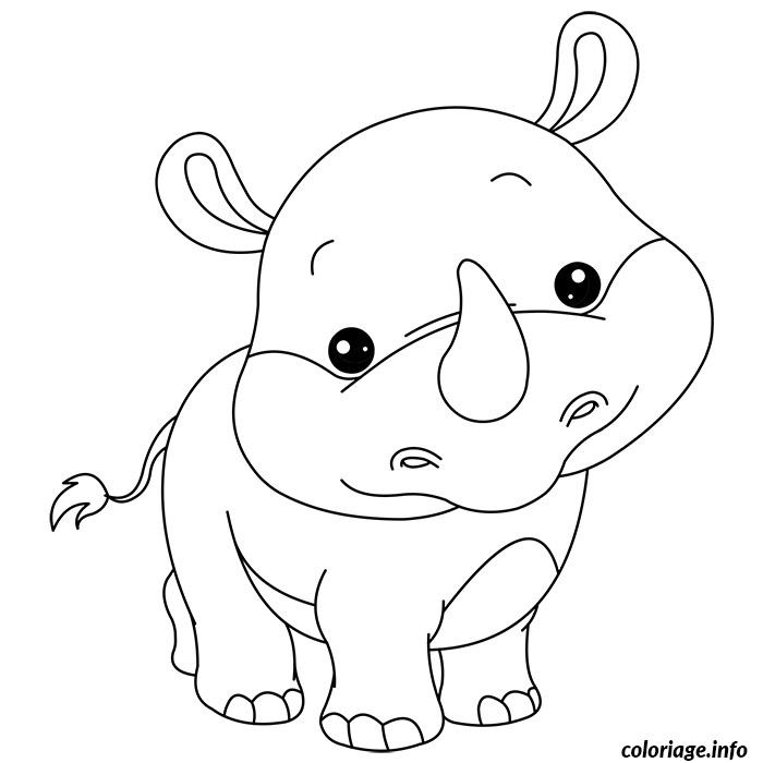de bebe rhinoceros coloriage 7101