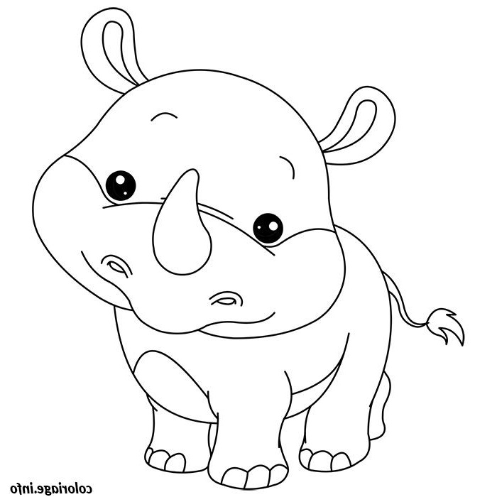 de bebe rhinoceros coloriage dessin 7101