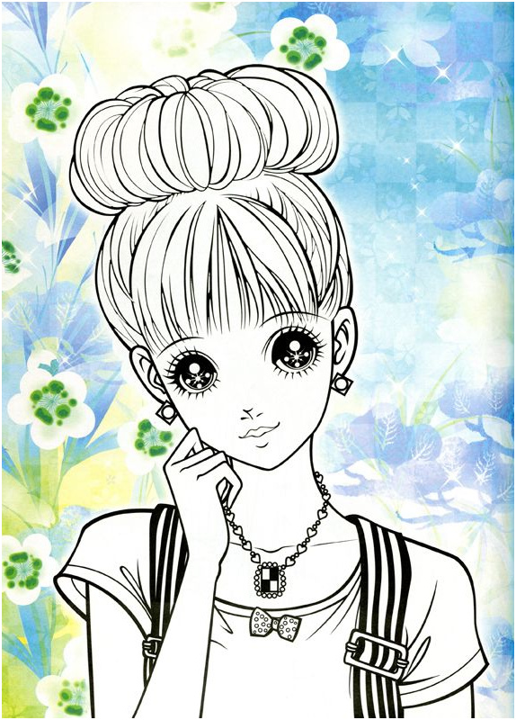 manga coloring book for adults