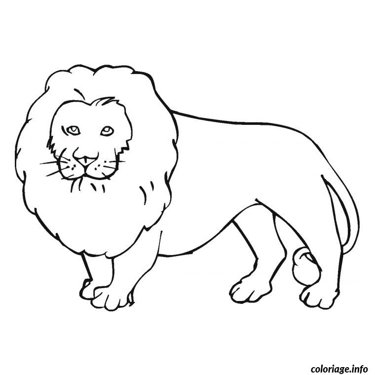 lion majestueux coloriage