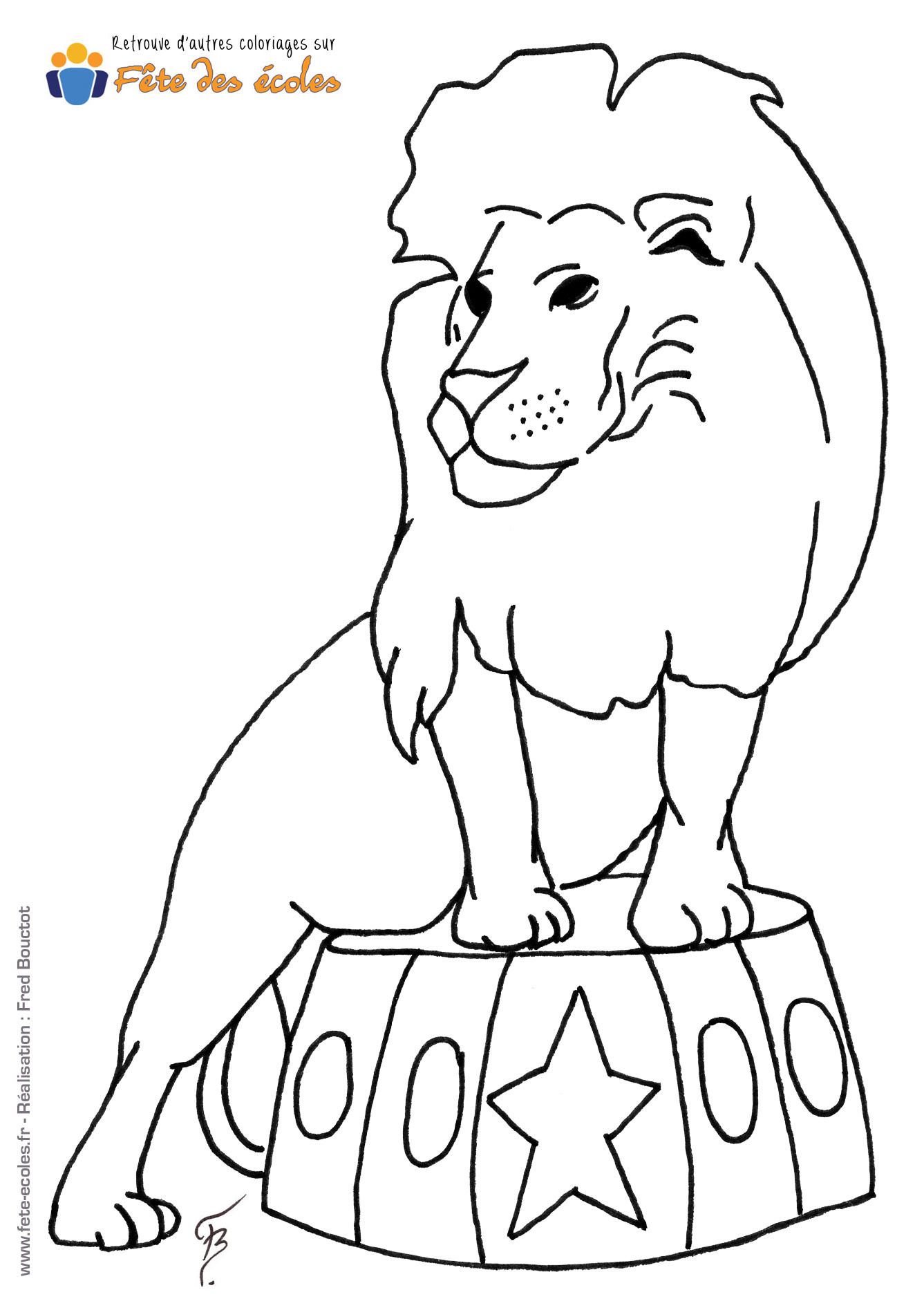 lion cirque dessin