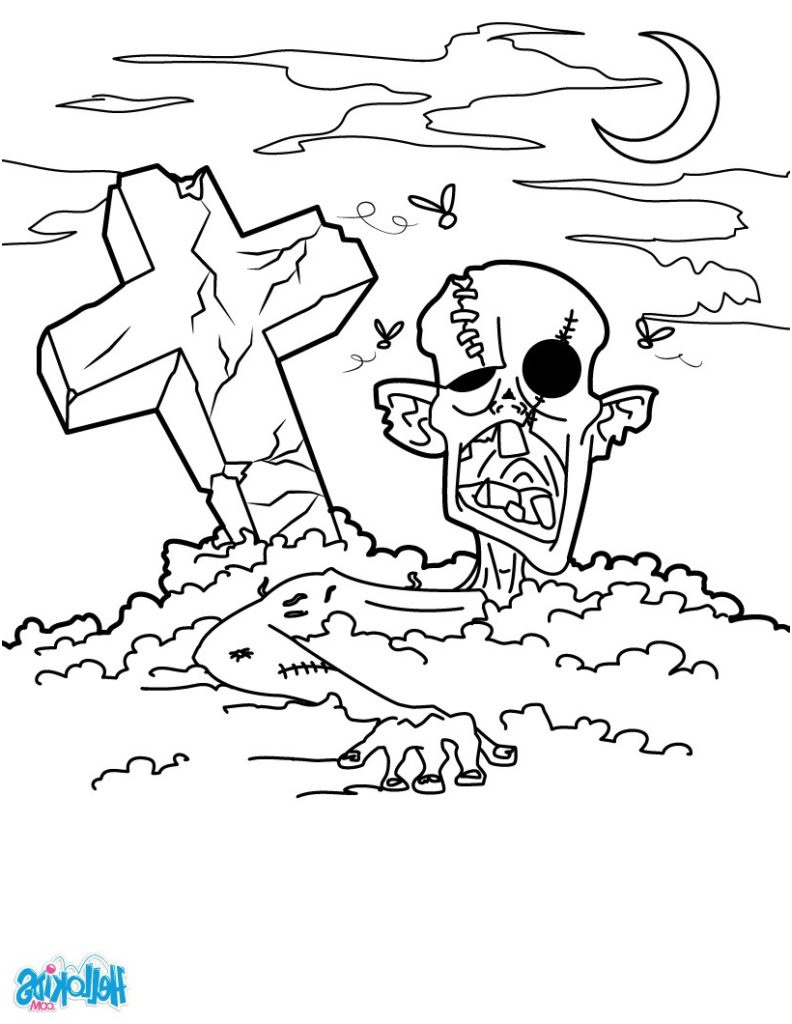 halloween monsters coloring pages zombie in the graveyard zombie coloring pages printable
