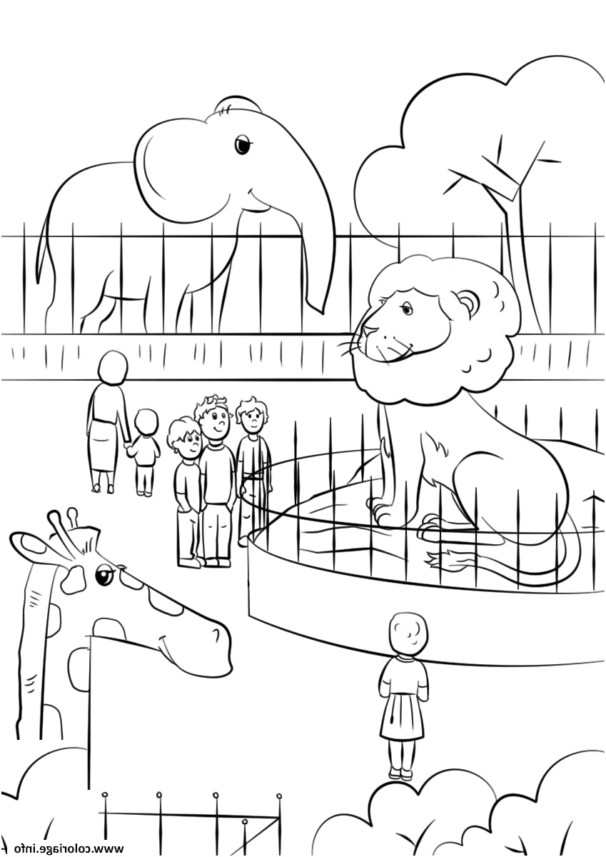 zoo animals coloriage dessin