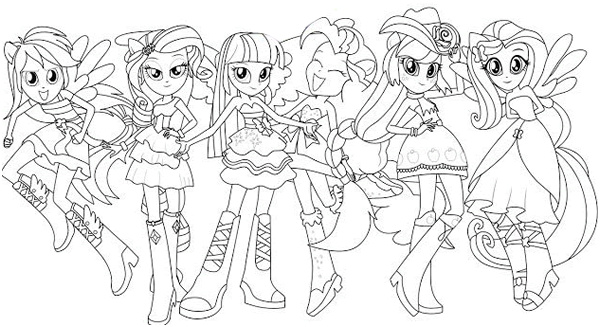 coloriages a imprimer my little pony equestria girls