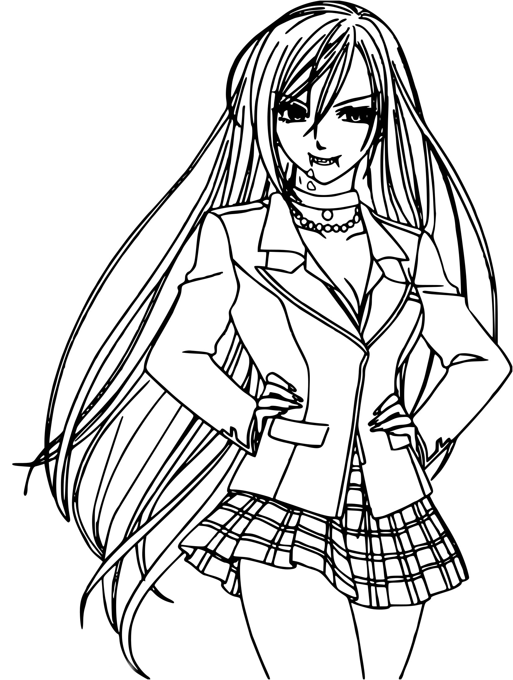 Coloriage Fille À Imprimer Génial Coloriage Fille Vampire à Imprimer Sur Coloriages Fo