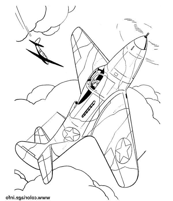 avion de guerre 15 coloriage
