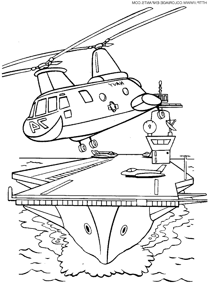 coloriage helicoptere pompier
