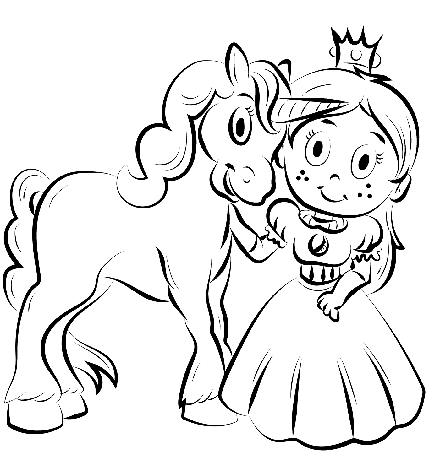 top 15 coloriages princesse licorne