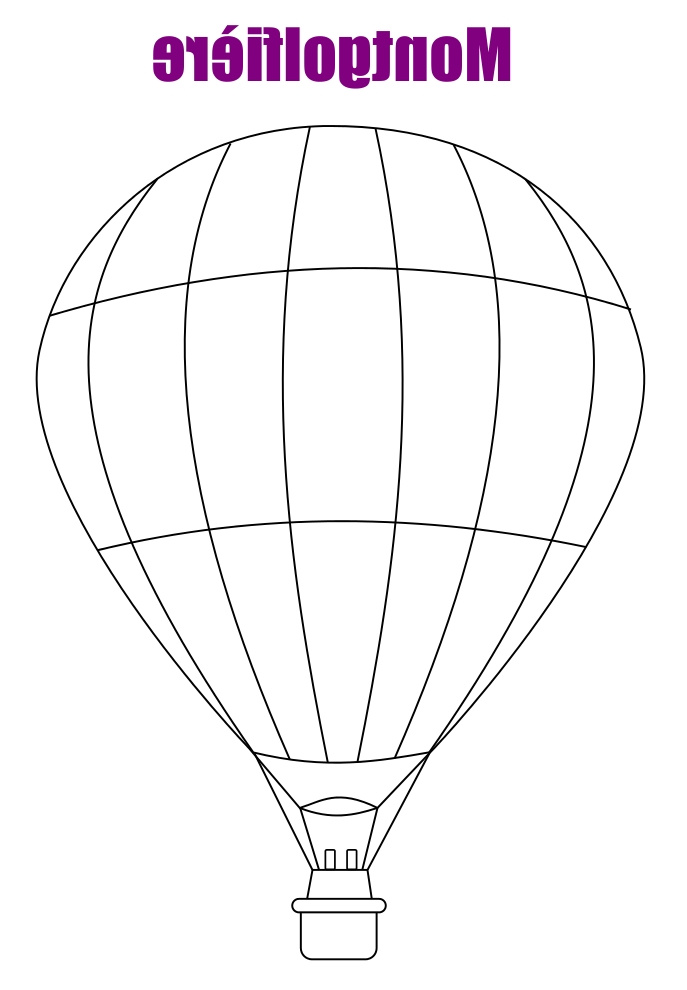 dessin montgolfiere en ligne
