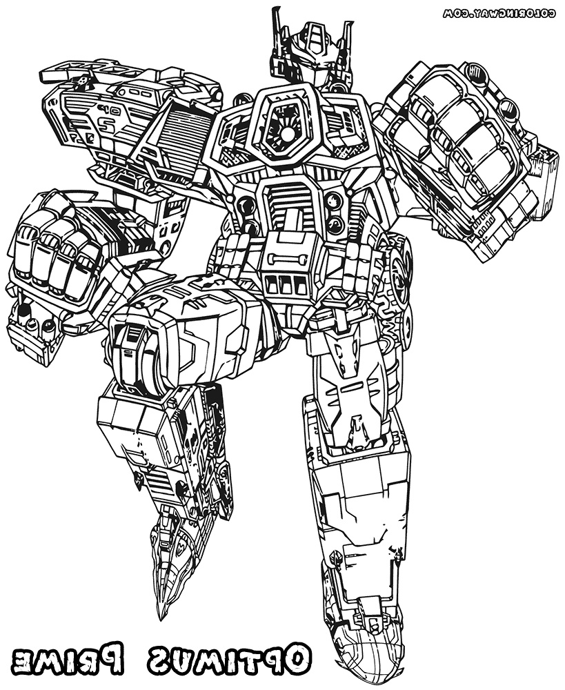 optimus prime coloring pages