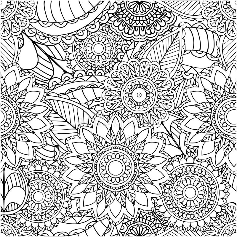 stock illustration pages adult coloring book hand drawn artistic ethnic ornamental patterned floral frame doodle style t shirt prints image