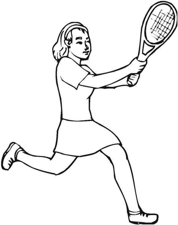 tennis player drawing