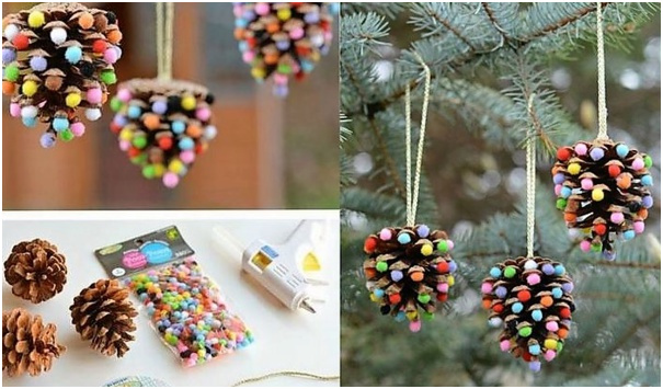 Idees Decorations de Noel en pommes de pin a918