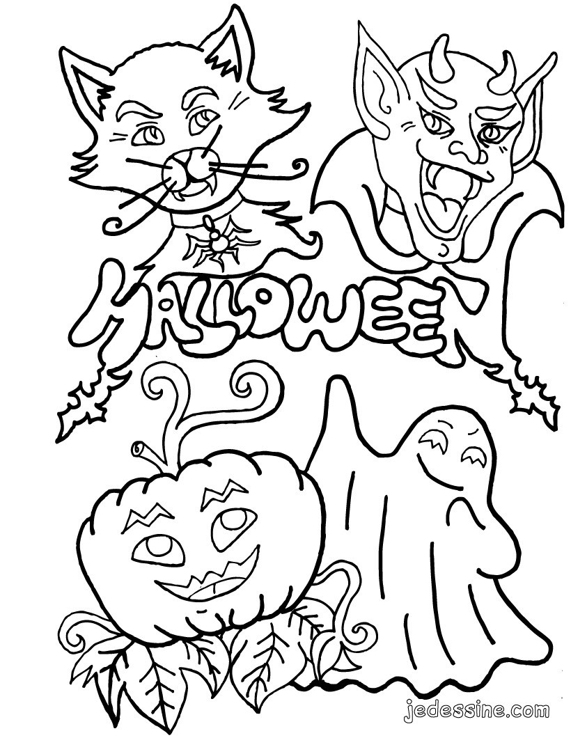 coloriage des monstres d halloween