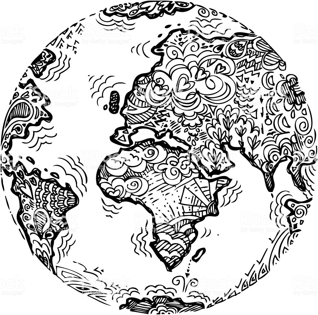 planète terre dessin doodle gm