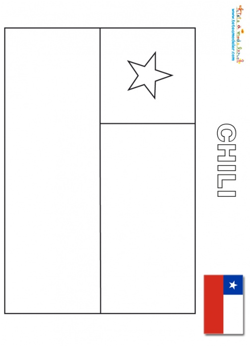 coloriage drapeau chili