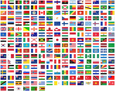 drapeaux du monde avec leur nom