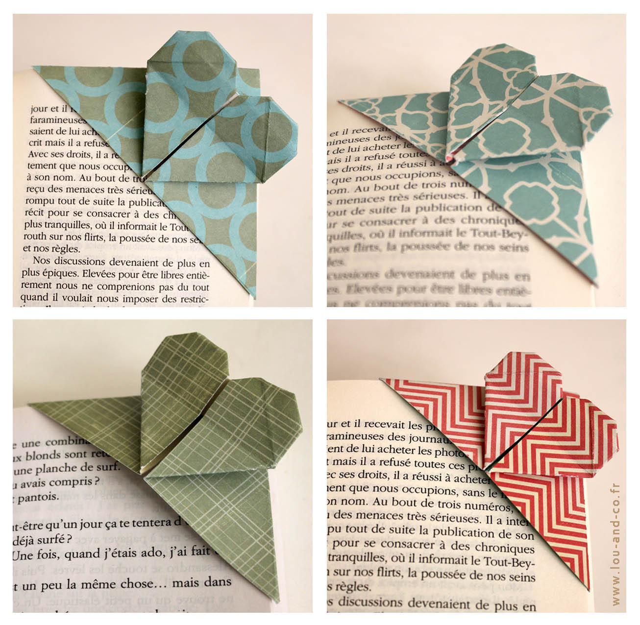 marques pages origami