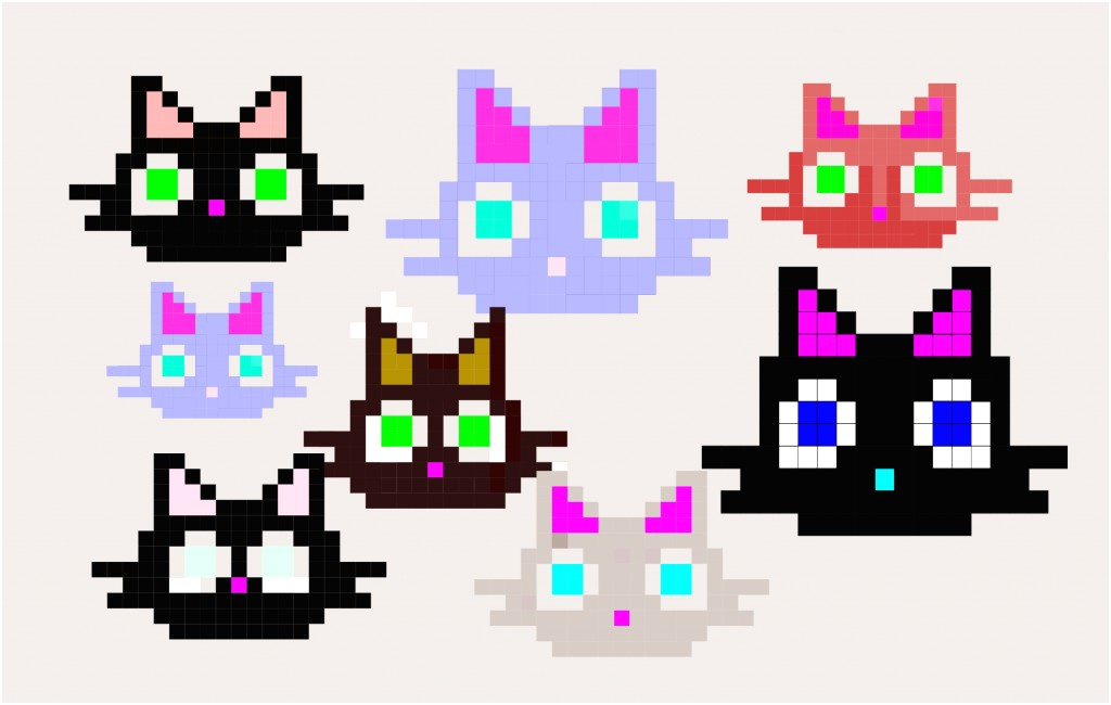 tuto ment faire du pixel art la tutoth que avec et dessin de chat en pixel 44 etape 6 le remplissage de votre coeur dessin de chat en pixel