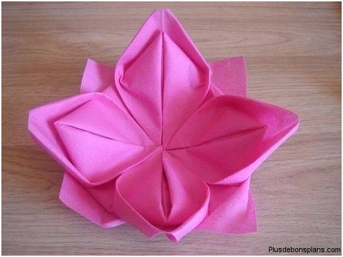 lotus serviette pliage de en papier facile pour et fleur avec by sizehandphone 2 couleurs