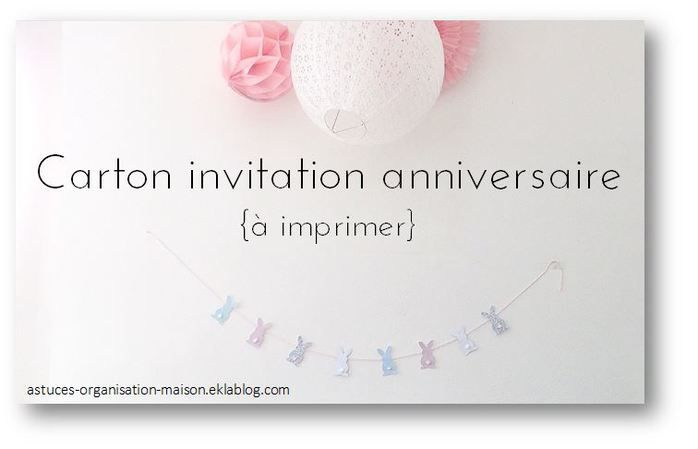 carton invitation anniversaire