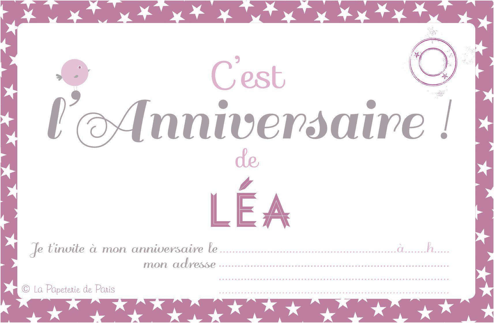 Invitation Anniversaire A Imprimer Nice Carte D Invitation D Anniversaire Gratuite à Imprimer