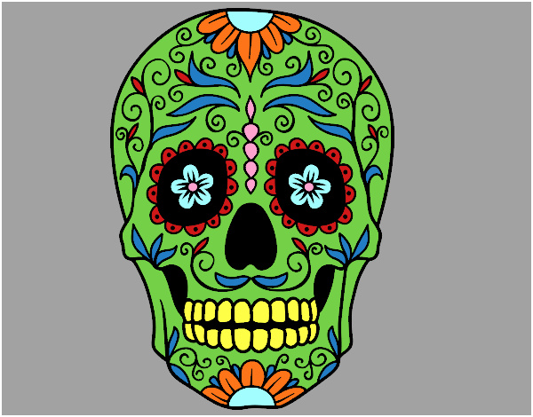faete des morts au mexique colorie par
