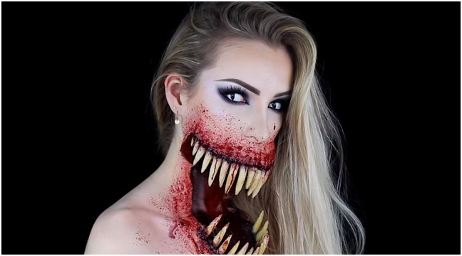 video halloween tuto maquillage terrifiant jeune belge cartonne youtube