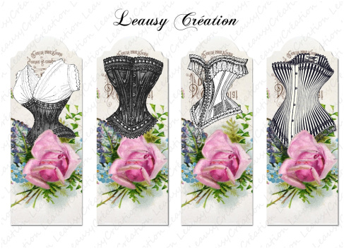 marque page corset vintage